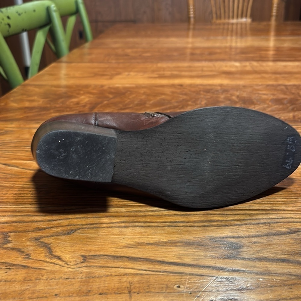 KRBonell Dark Brown Western Look Ankle Boots Adjustable Straps W/Zipper Size 9 - Picture 8 of 15